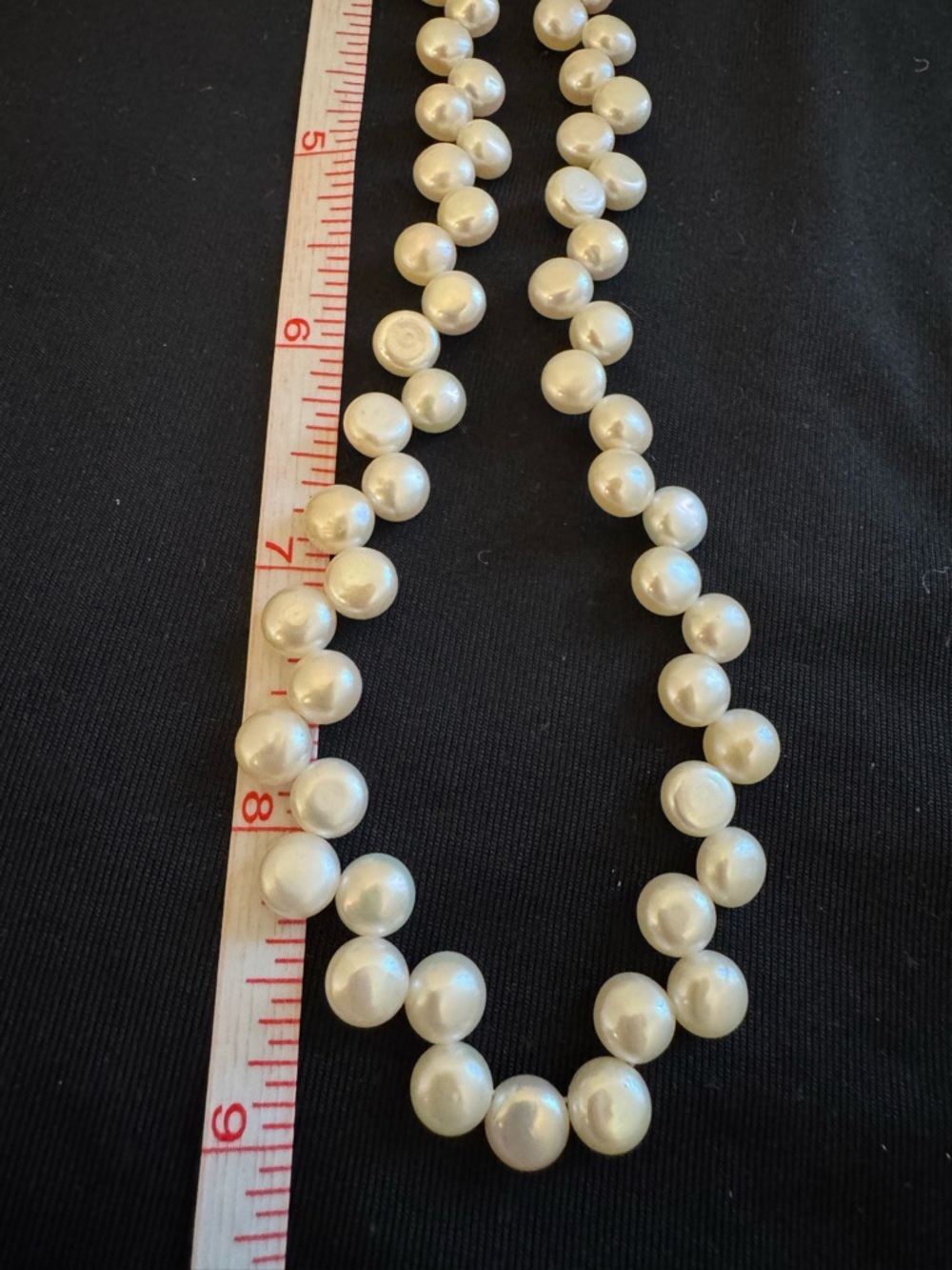 Genuine Freshwater Pearl Necklace 18” Sterling Silver Clasp - Picture 3 of 5